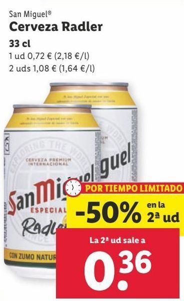 Lidl Cerveza san miguel oferta