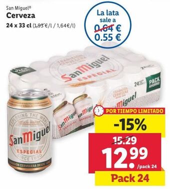 Lidl Cerveza san miguel oferta