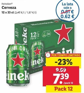 Lidl Cerveza heineken oferta