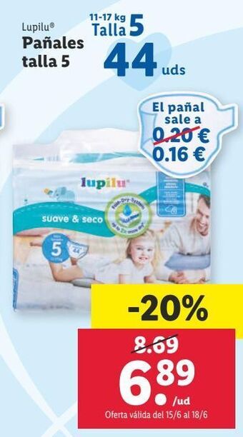 Lidl Pañales lupilu oferta