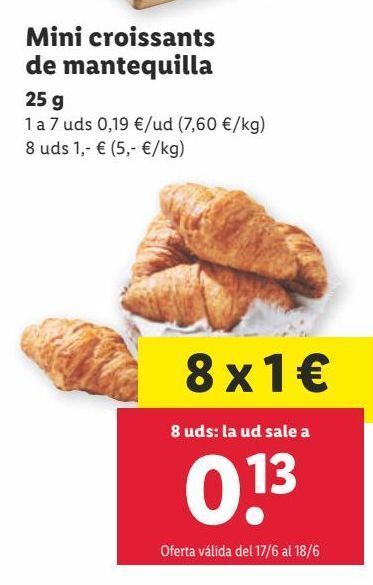 Lidl Mini croissant oferta