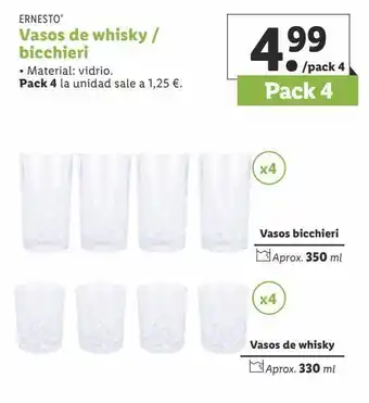 Lidl Vaso de whisky ernesto oferta