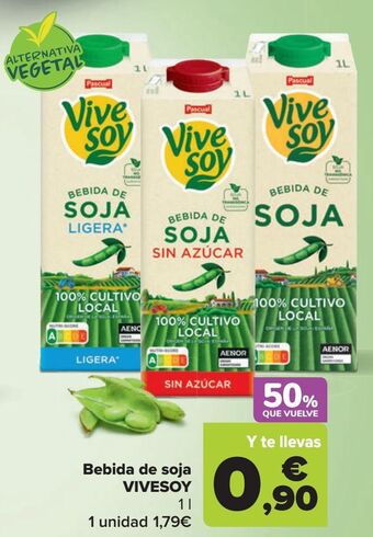 Carrefour Bebida de soja vivesoy oferta