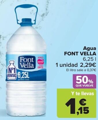 Carrefour Agua font vella oferta