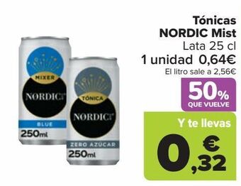 Carrefour Tónicas nordic mist oferta