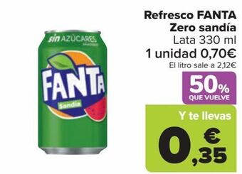 Carrefour Refresco fanta zero sandía oferta