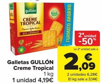 Carrefour Galletas gullón creme tropical oferta