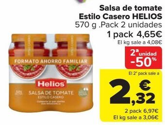 Carrefour Salsa de tomate estilo casero helios oferta