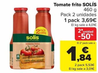 Carrefour Tomate frito solís oferta