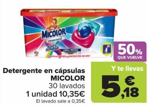 Carrefour Detergente en cápsulas micolor oferta