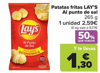 Carrefour Patatas fritas lay's al punto de sal oferta