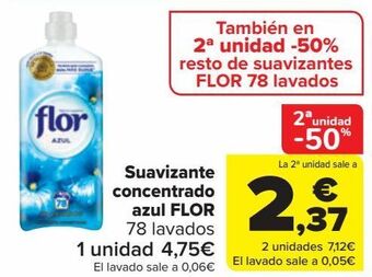 Carrefour Suavizante concentrado azul flor oferta