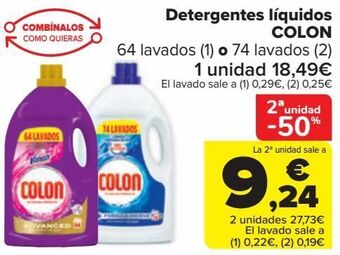 Carrefour Detergentes líquidos colon oferta