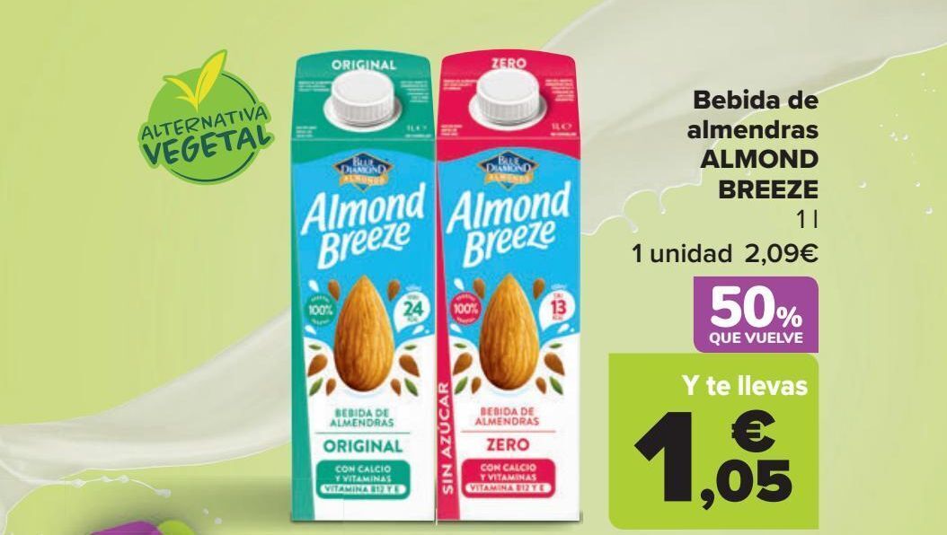 Carrefour Bebida de almendras almond breeze oferta