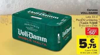 Carrefour Cerveza voll-damm oferta