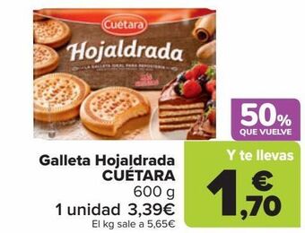 Carrefour Galleta hojaldrada cuétara oferta