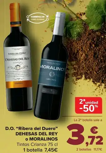 Carrefour D.o. ribera del duero dehesas del rey o moralinos tintos crianza oferta