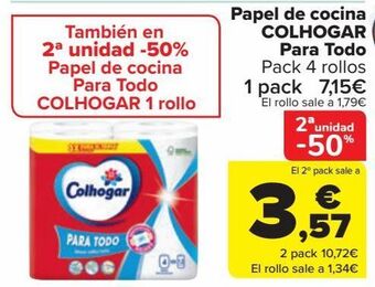 Carrefour Papel de cocina colhogar para todo oferta