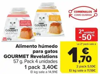 Carrefour Alimento húmedo para gatos gourmet revelation oferta