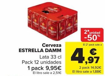 Carrefour Cerveza estrella damm oferta
