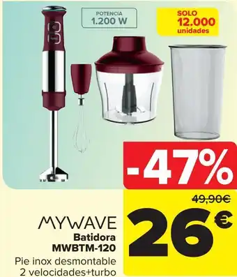 Carrefour Mywave batidora mwbtm-120 oferta