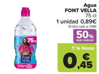 Carrefour Agua font vella oferta