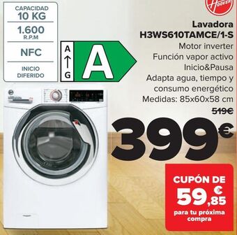 Carrefour Lavadora h3ws610tamce/1-s oferta