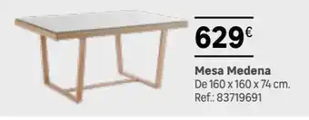 Leroy Merlin Mesa de jardín de aluminio y ratán medena de 160x71x160 cm oferta