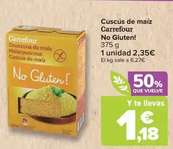 Carrefour Cuscús de maíz carrefour no gluten! oferta