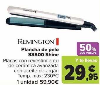 Carrefour Remington plancha de pelo s8500 shine oferta