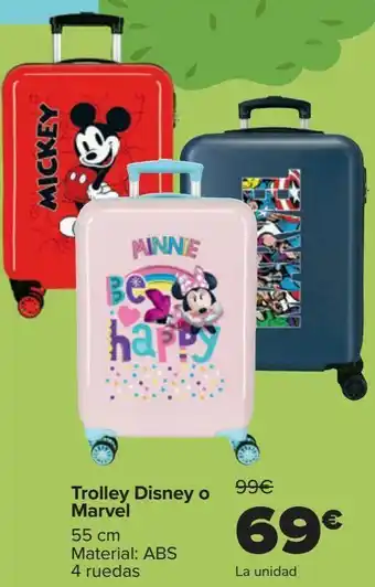 Carrefour Trolley disney o marvel oferta