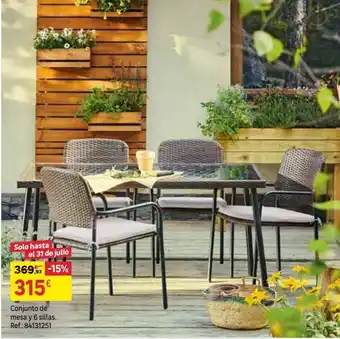 Leroy Merlin Conjunto de muebles de jardín zena 90 de acero marrón para 2 personas oferta