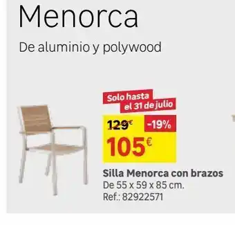 Leroy Merlin Silla de jardín de aluminio menorca multicolor oferta
