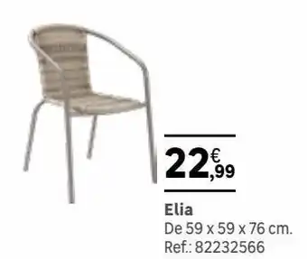 Leroy Merlin Silla de exterior de acero naterial elia beige oferta