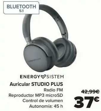 Carrefour Energy sistem auricular studio plus oferta
