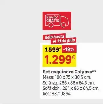 Leroy Merlin Set de jardín naterial calypso de aluminio gris para 5 personas oferta