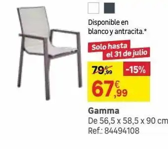 Leroy Merlin Silla de jardín naterial orion ii c/brazos de aluminio moka oferta