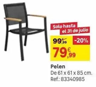 Leroy Merlin Silla de exterior de aluminio pelen carver negro oferta