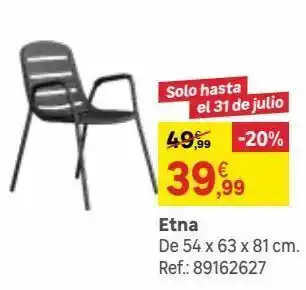 Leroy Merlin Silla de jardín de acero etna negro oferta