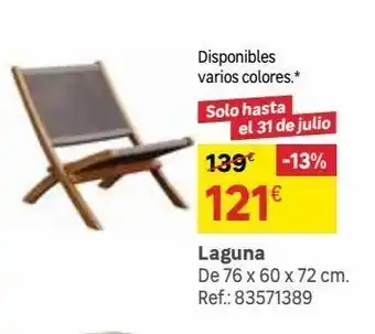 Leroy Merlin Silla plegable de exterior de teca laguna gris oferta