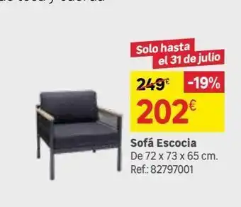 Leroy Merlin Sillón de jardín con cojín de aluminio escocia negro oferta