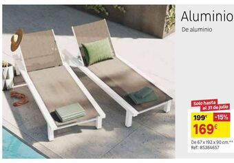Leroy Merlin Tumbona de aluminio oferta