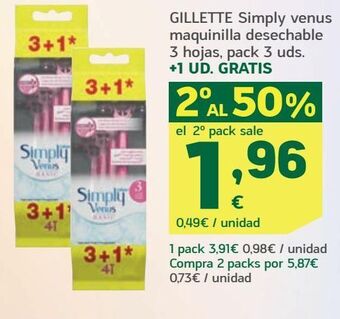 HiperDino Maquinilla femenina gillette oferta