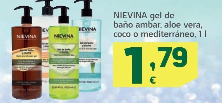 HiperDino Gel de baño nievina oferta