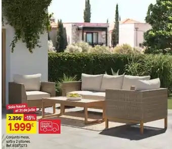 Leroy Merlin Conjunto de muebles de jardín rockwell de ratán para 5 comensales oferta