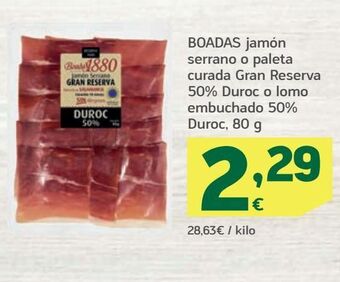 HiperDino Jamón serrano boadas oferta