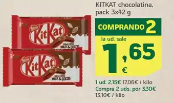 HiperDino Chocolatinas kit kat oferta