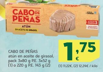 HiperDino Atún en aceite de girasol cabo de peñas oferta