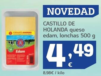 HiperDino Queso en lonchas castillo de holanda oferta
