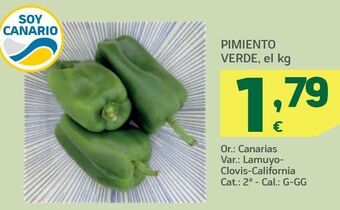 HiperDino Pimientos verdes oferta